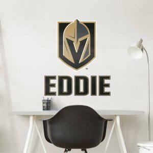 Vegas Golden Knights: Stacked Personalized Name - Officially Licensed NHL Transfer Decal in Black by Fathead | Vinyl