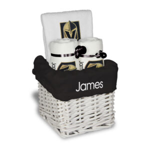 Newborn & Infant White Vegas Golden Knights Personalized Small Gift Basket