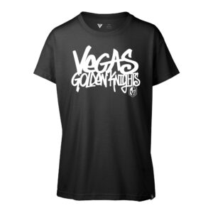 Women's Levelwear Black Vegas Golden Knights Teagan Graffiti T-Shirt