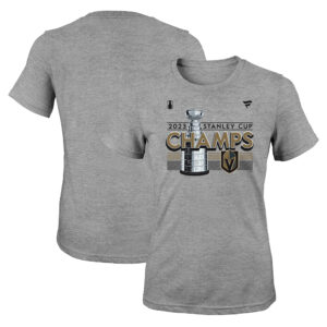 Youth Girls Fanatics Branded Heather Gray Vegas Golden Knights 2023 Stanley Cup Champions Locker Room T-Shirt
