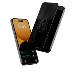 Keyscaper Vegas Golden Knights iPhone Privacy Glass Disappearing Logo Screen Protector